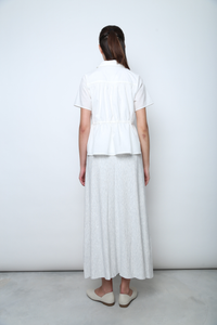 Amour Tie Waist Shirt White