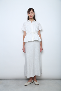 Amour Tie Waist Shirt White
