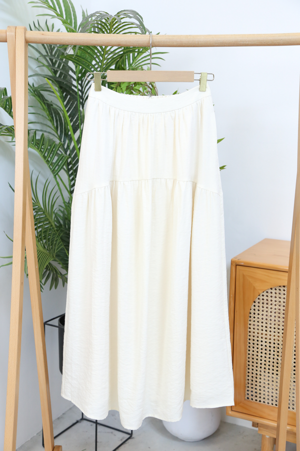 Belladonna Arc Pleat Midi Skirt Beige (Backorder)