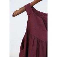 Zen Racerfront Dress Burgundy