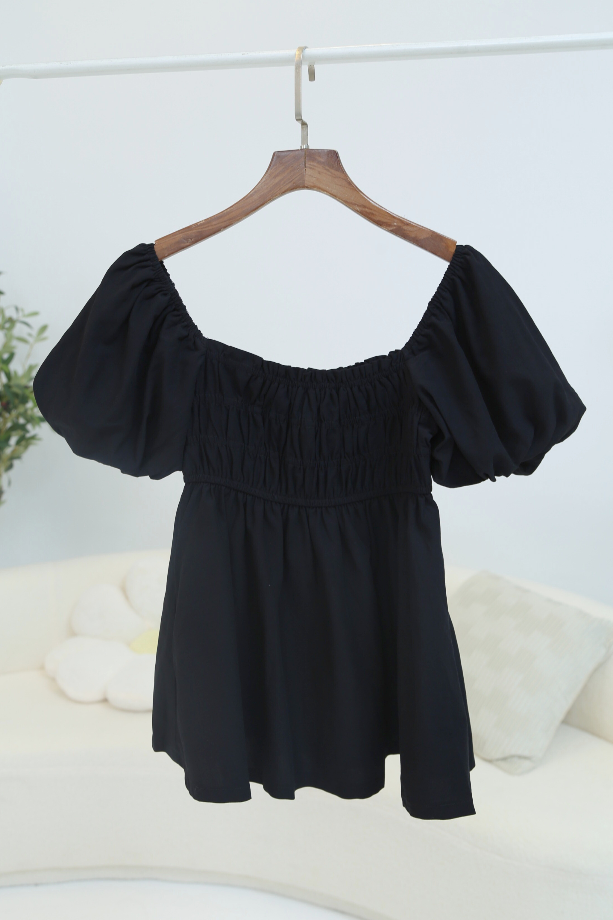 Cruzie Babydoll Top Black