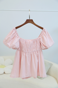 Cruzie Babydoll Top Blush Pink