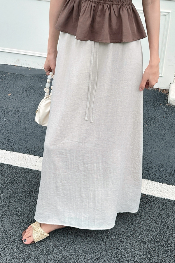 AM to PM Linen Midi Skirt Malt (Backorder)