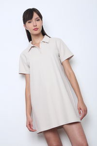 Ace Line Polo Dress Oat