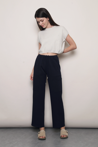 (Petite) Aleks V2 Pocket Slacks Navy