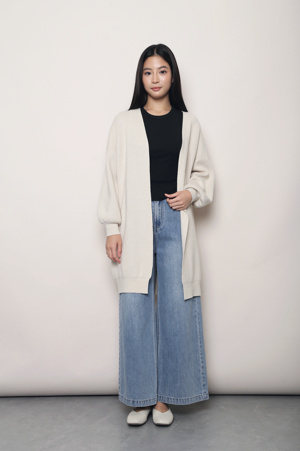 Alpine Longline Knit Cardigan Malt