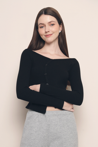 Annalise Off The Shoulder Top Black