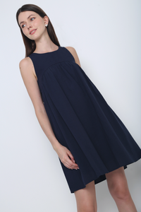 Anya Basic Sleeveless Dress Navy