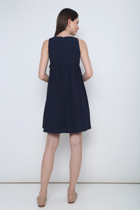Anya Basic Sleeveless Dress Navy