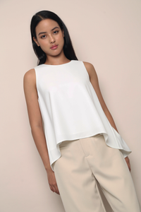 Archie Drop Back Top White