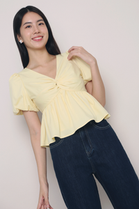 Ari Twist Front Babydoll Blouse Sunshine