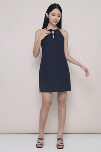 Aurora Bow Dress Navy