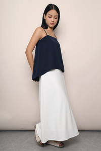 Aveline Strappy Drop Back Top Navy