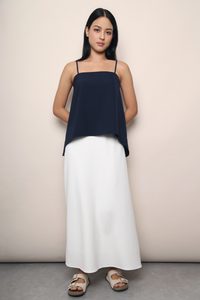 Aveline Strappy Drop Back Top Navy