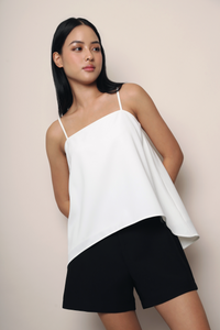 Aveline Strappy Drop Back Top White