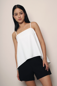 Aveline Strappy Drop Back Top White