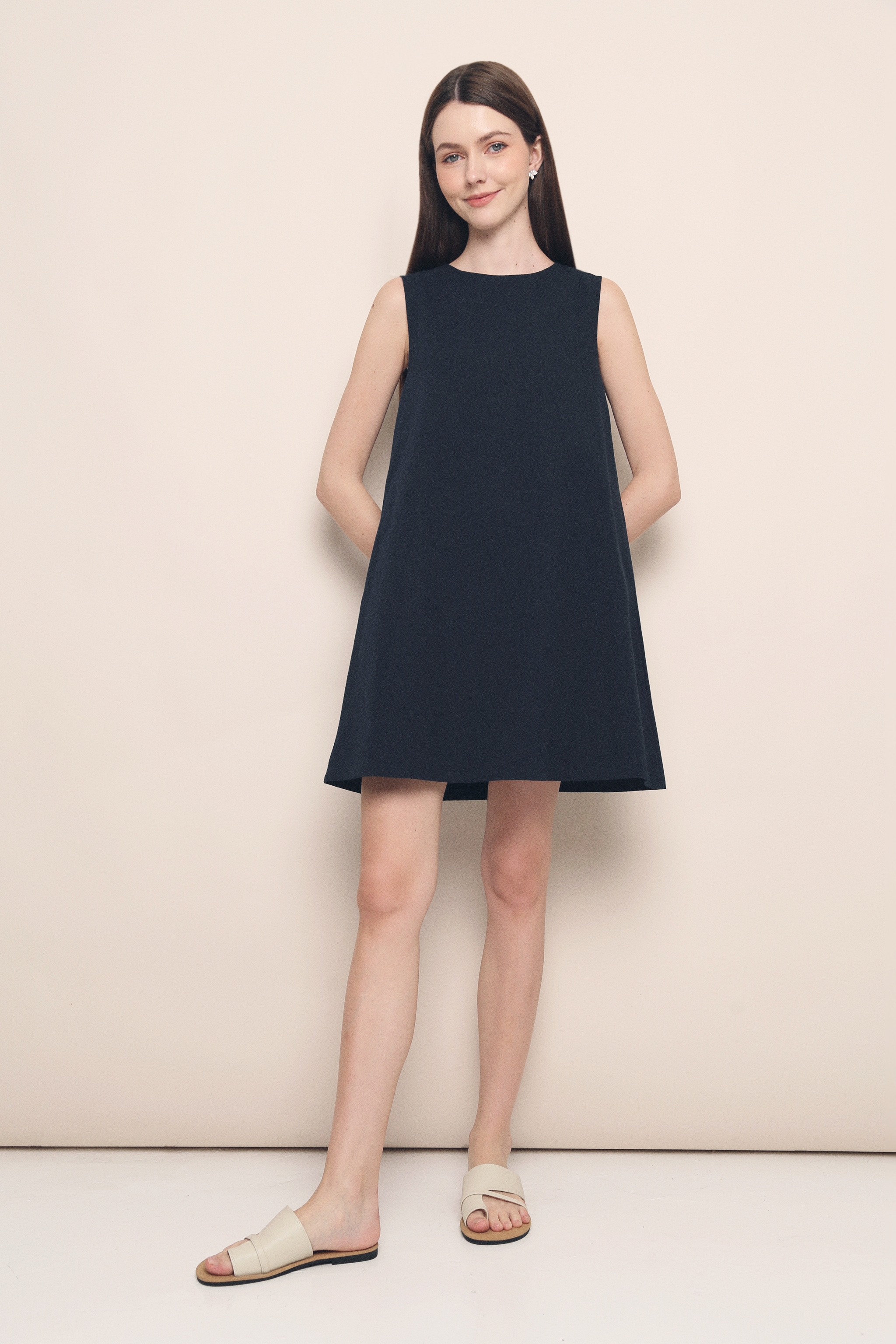 Avenir Sleeveless Shift Dress Navy