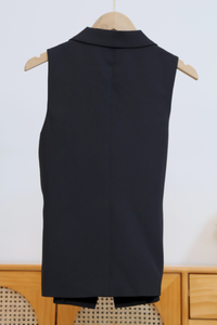 Axis Waistline Vest Top Black