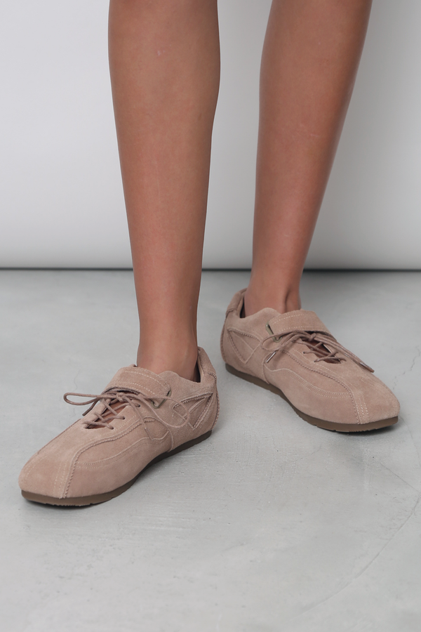 Ballet Core Lace Sneakers Mauve Rose (Backorder)