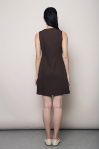 Balmoral Shift Dress Brown