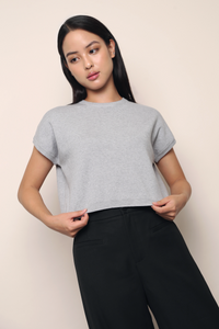 Bam Bam Cropped Knit Grey (Restock)