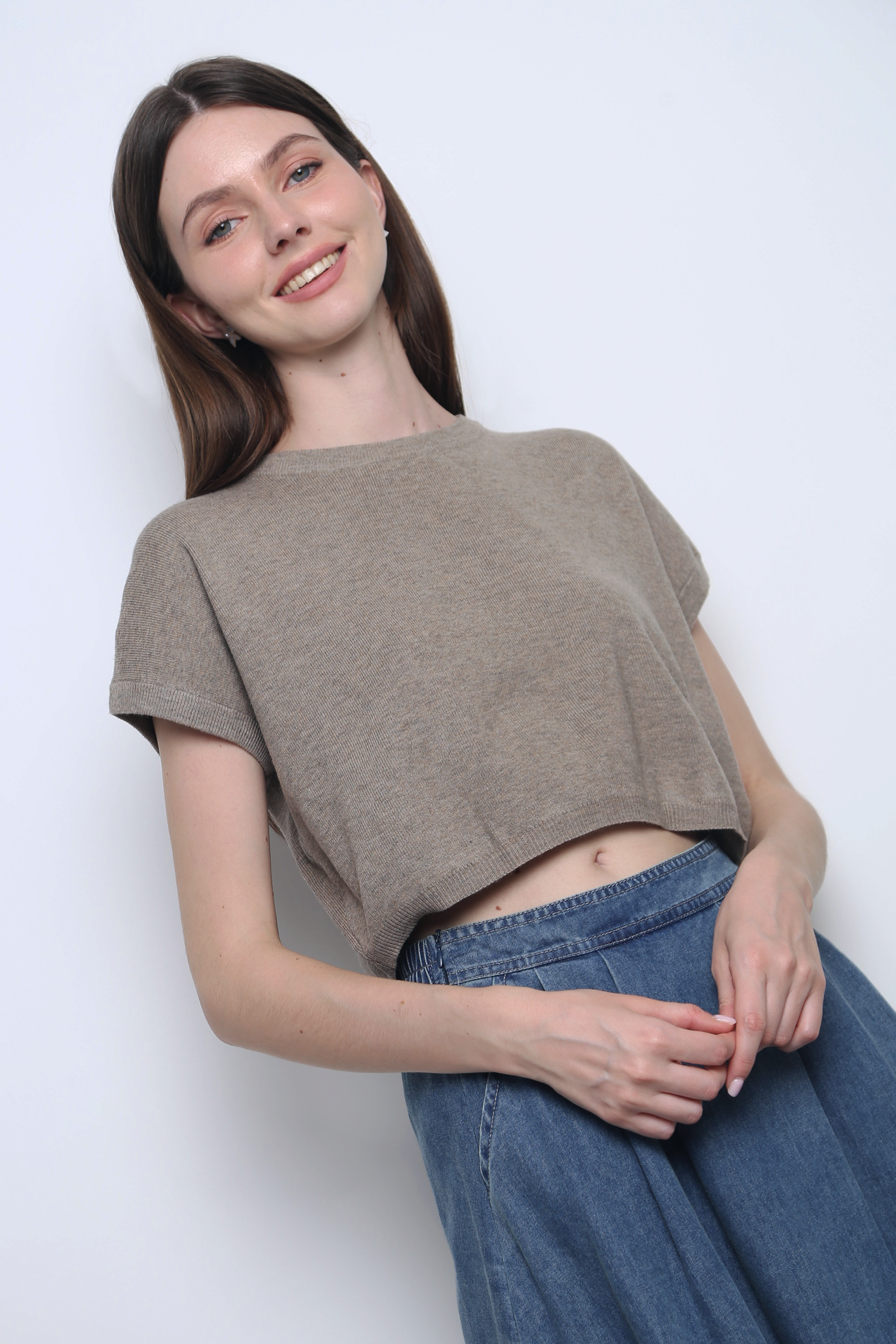 Bambam Cropped Knit Cocoa