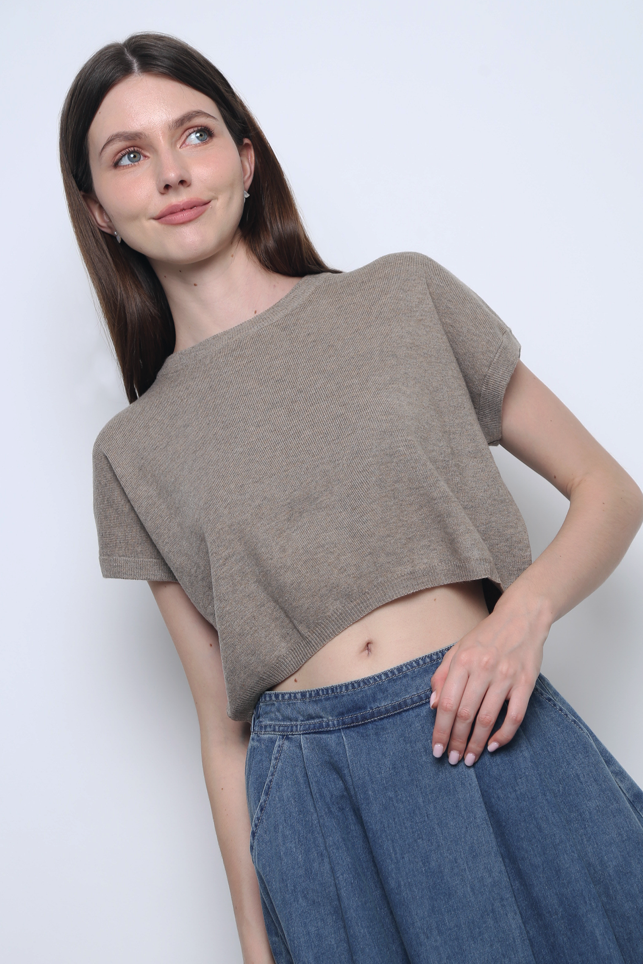 Bambam Cropped Knit Cocoa