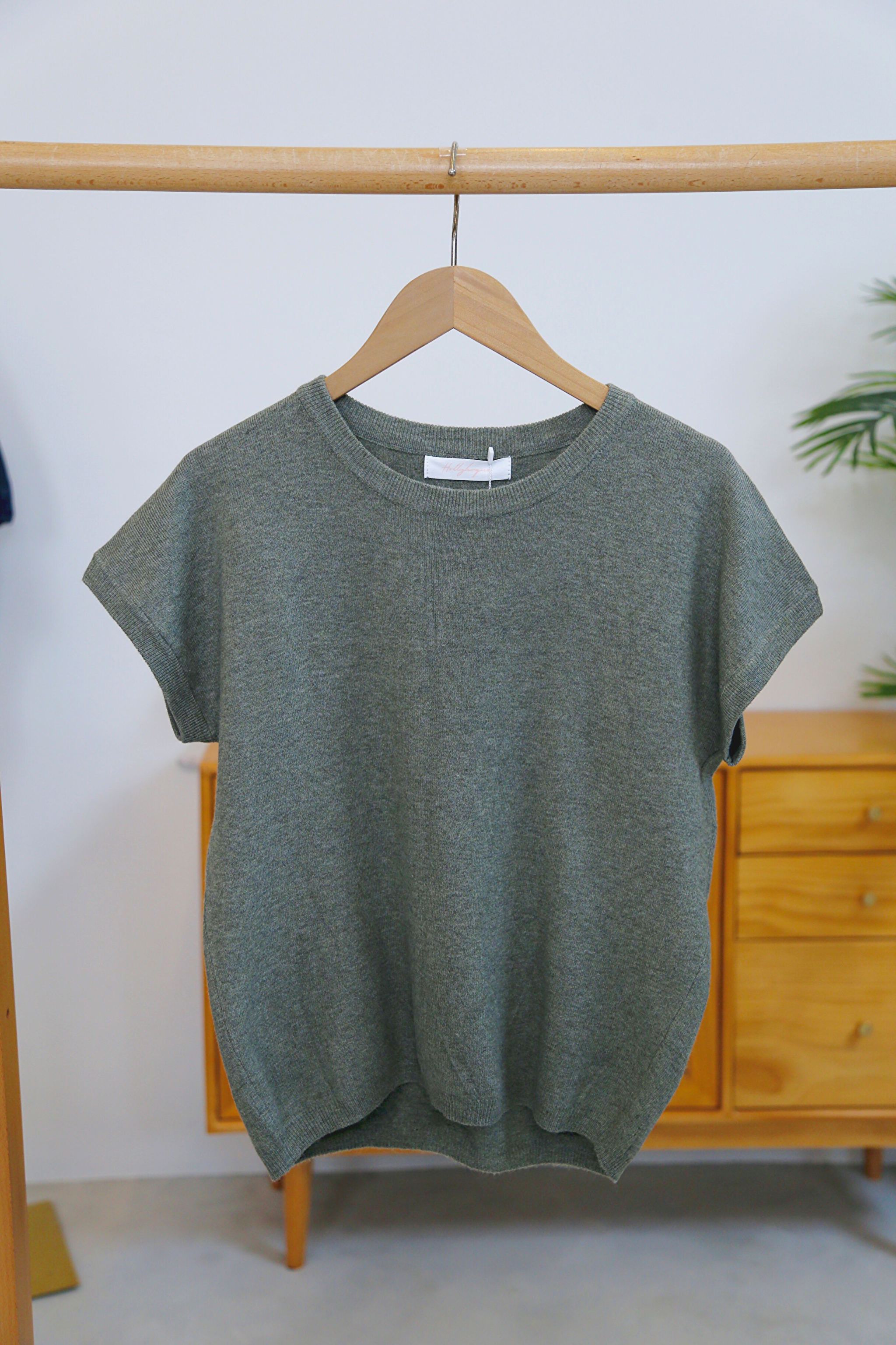 Bare Form Knit Blouse Sage (Restock)