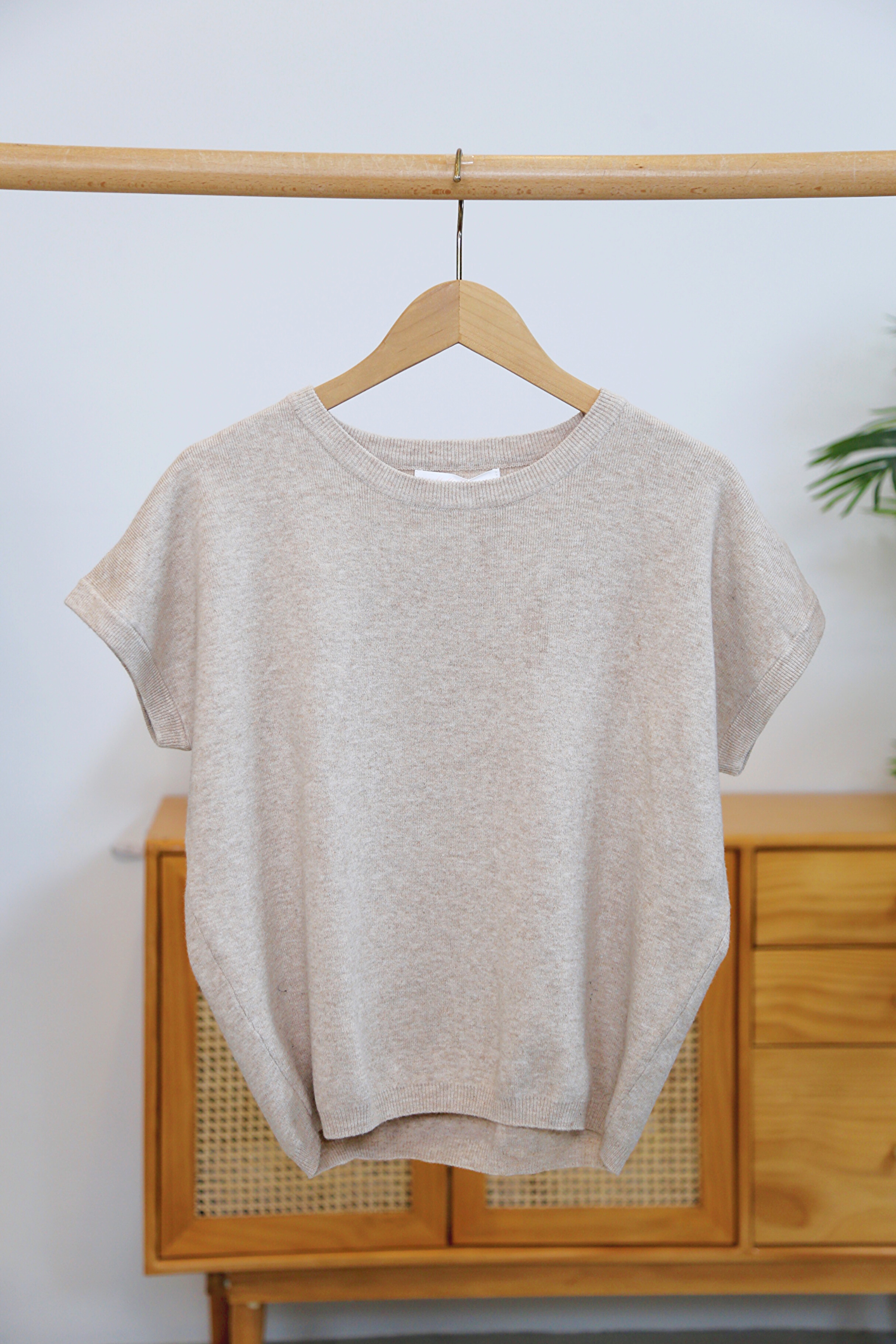 Bare Form Knit Blouse Oat (Restock)