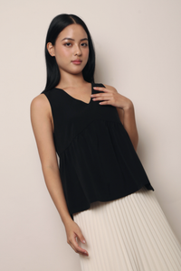 Bea Sleeveless Shift Blouse Black