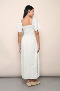 Belgravia Floral Midi Dress Ivory