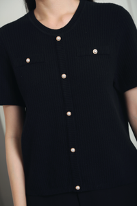 Bellagio Classy Knit Blouse Black