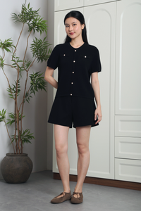 Bellagio Classy Knit Blouse Black