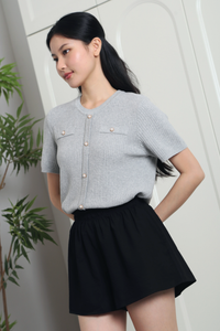 Bellagio Classy Knit Blouse Grey (Restock)