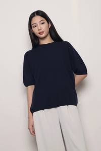 Better Basics Knit Blouse Midnight Navy (Backorder)