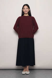 Between Seasons Knit Top Wine (Backorder)