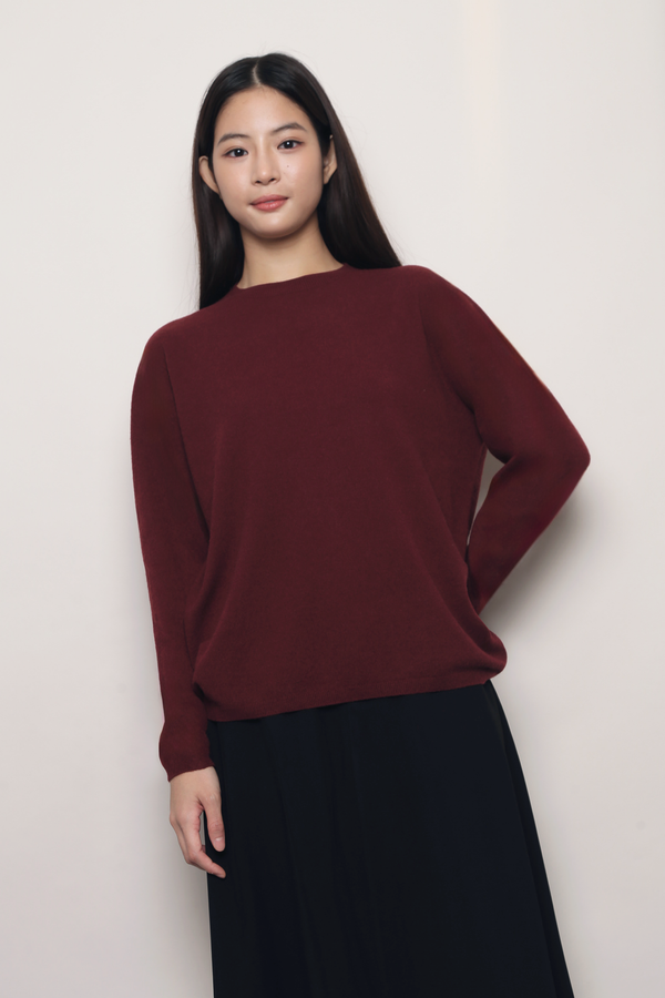 Between Seasons Knit Top Wine (Backorder)