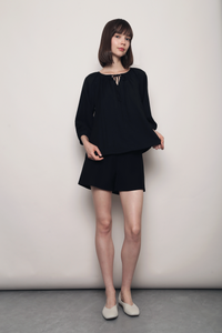 Blyth Gathered Blouse Black