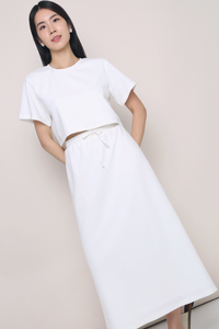 Bolin 2-Piece Sweater Skirt Set White