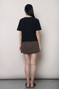 Bondi Scallop Trim Blouse Black