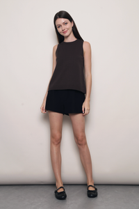 Boulevard Sleeveless Knit Vest Brown