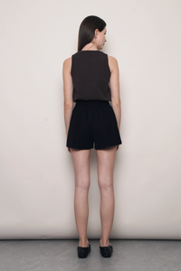 Boulevard Sleeveless Knit Vest Brown
