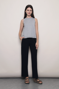 Boulevard Sleeveless Knit Vest Grey