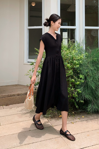 Breigh 2.0 Button Down Midi Dress Black