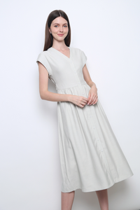 Breigh 2.0 Button Down Midi Dress Ivory