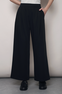 Brookside Pleat Pants Black (Restock)