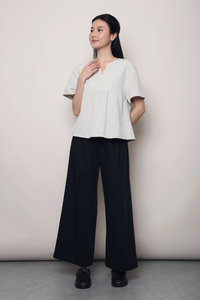Brookside Pleat Pants Black (Restock)