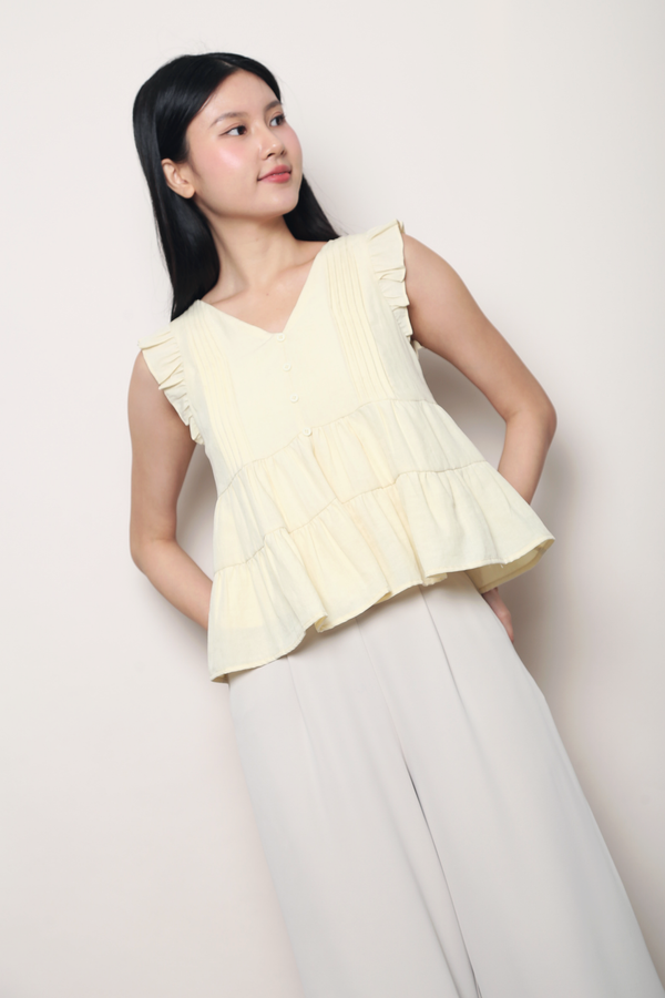 Buttercup Babydoll Blouse Daffodil Yellow