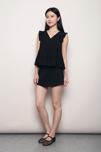 Buttercup Babydoll Blouse Black