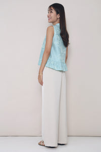 CNY Evie Oriental Sleeveless Blouse Sage (Restock)